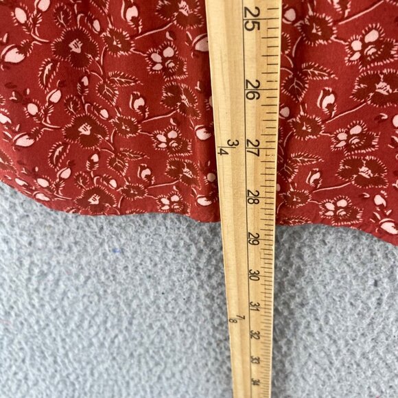 J Jill Top Womens 2X Plus Brown Multi Floral Paisley Long Raglan Sleeve Tunic - Picture 9 of 10